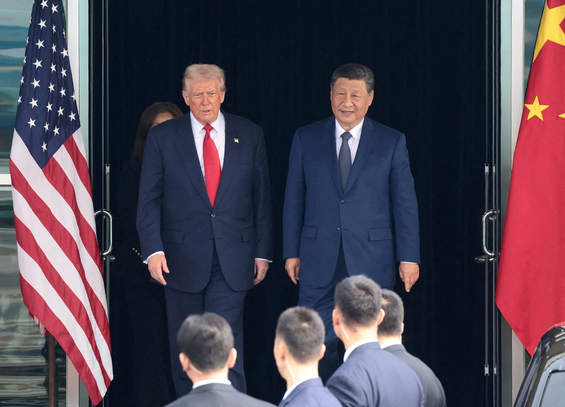 FILE PHOTO: FILE PHOTO: U.S. President Donald Trump meets with Chinese President Xi Jinping on the sidelines of the APEC summit, in Busan
