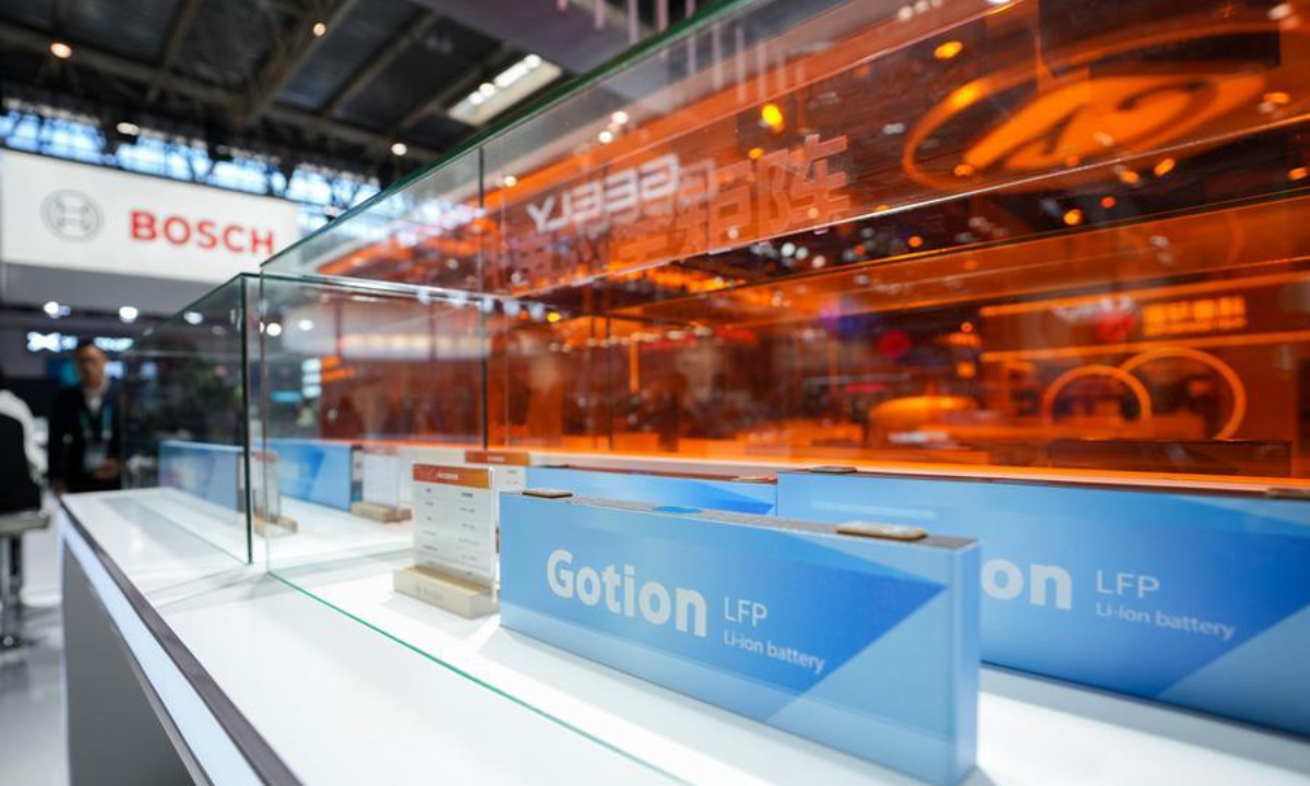 baterías de iones de litio en el stand de Gotion